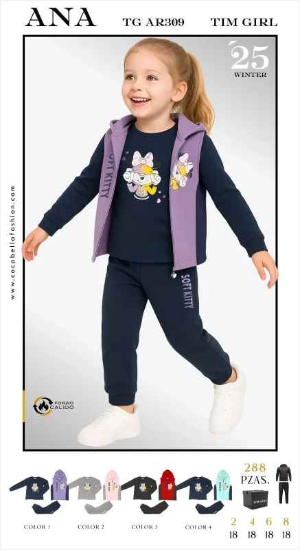 Conjunto 3 pz Ana-0-TG AR309