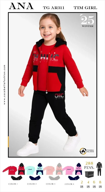 Conjunto 3 pz Ana-0-TG AR311