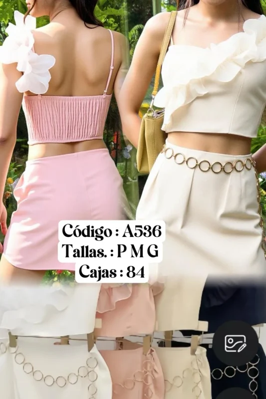 Conjunto falda y blusa-A536