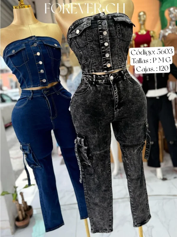 Conjunto de Denim-5603