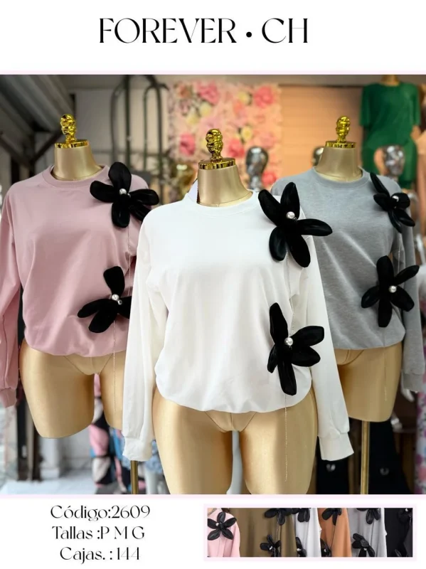 Sudadera con flores-2609