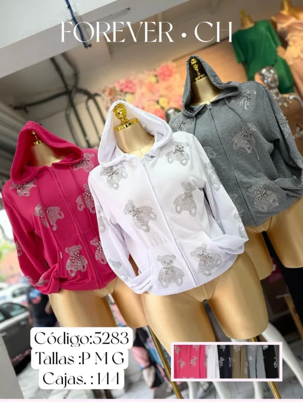 Sudadera con capucha de osos-5283