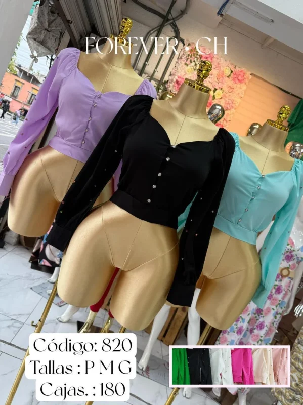 Blusa manga larga-820