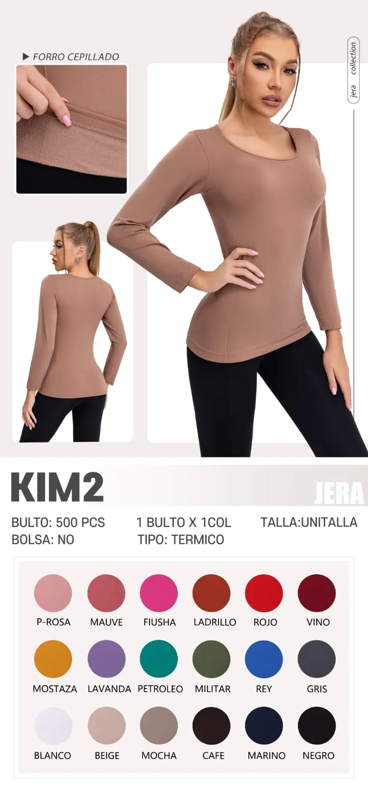 KIM2-Blusa con manga térmica