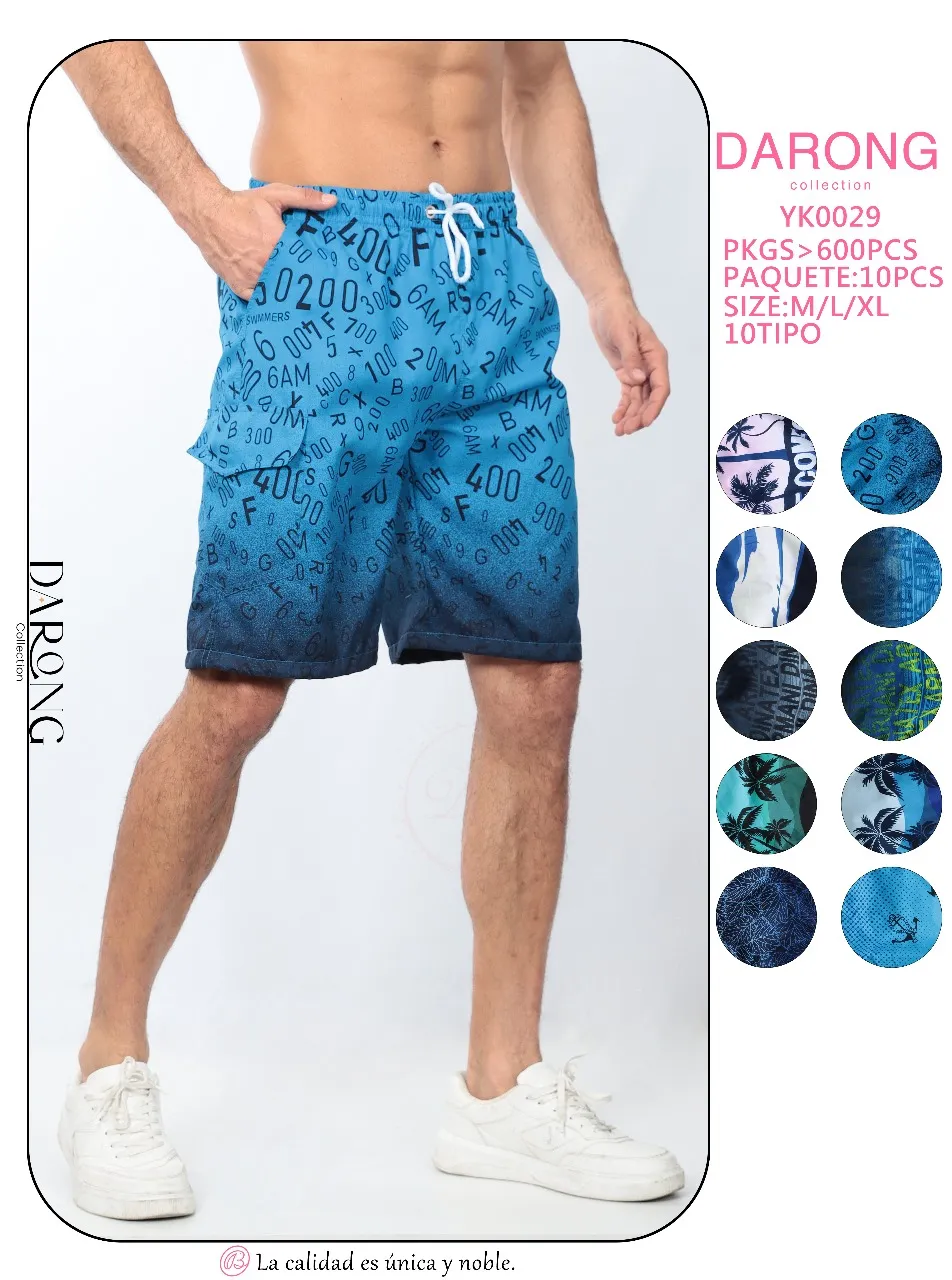 YK0029-Shorts playeros con diseños