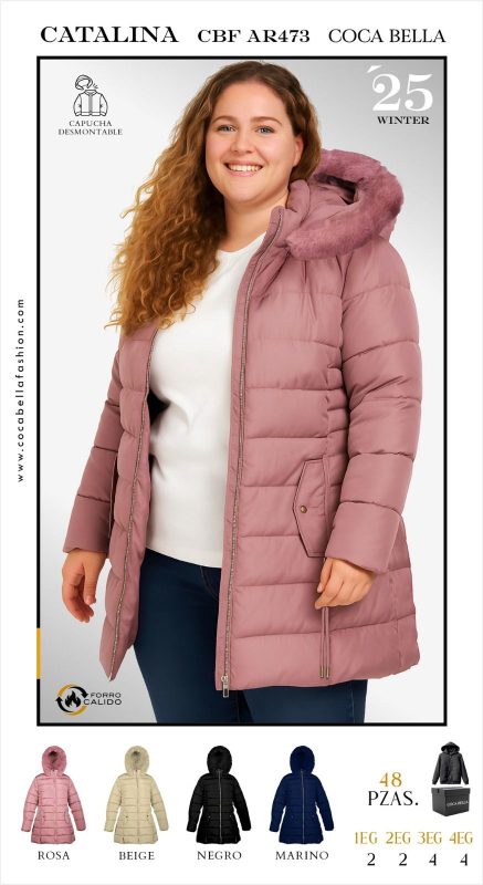 Abrigo de Invierno con Capucha Desmontable Catalina-CBF-AR473