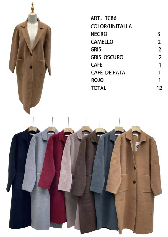 Abrigo largo de mujer-TC86