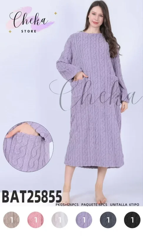 Bata larga para mujer-BAT25855