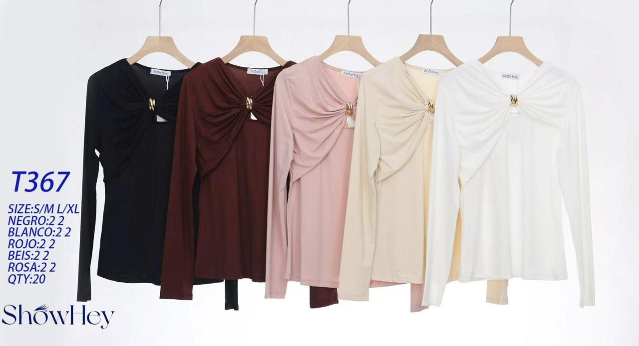 Blusa con detalle frontal-T367