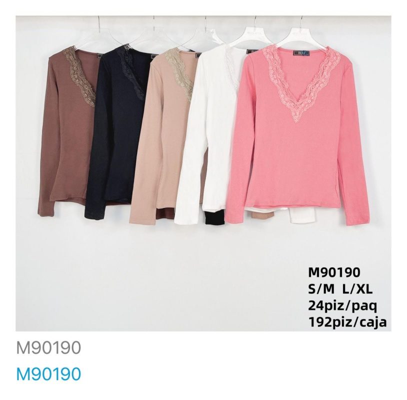 Blusa con encaje-M90190