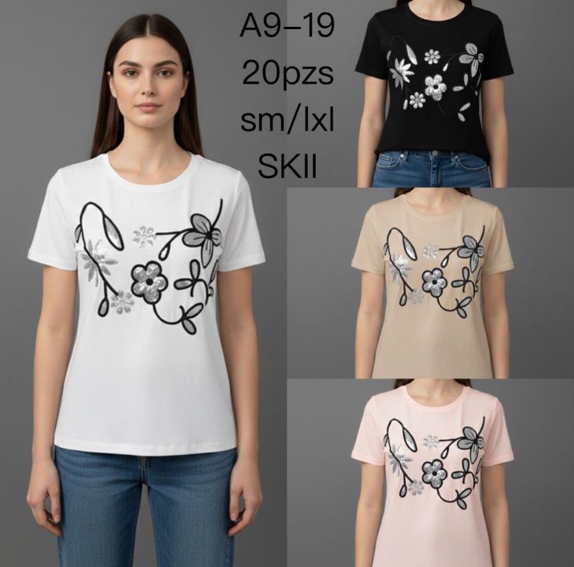 Blusa con estampado de flores-A9-19