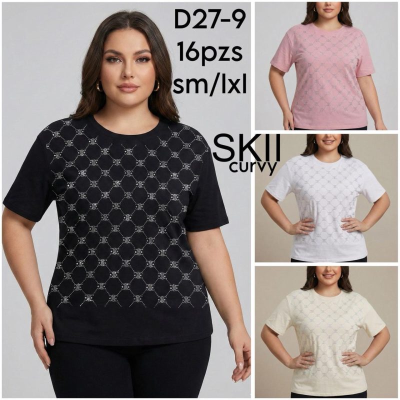 Blusa de punto con diseño-D27-9