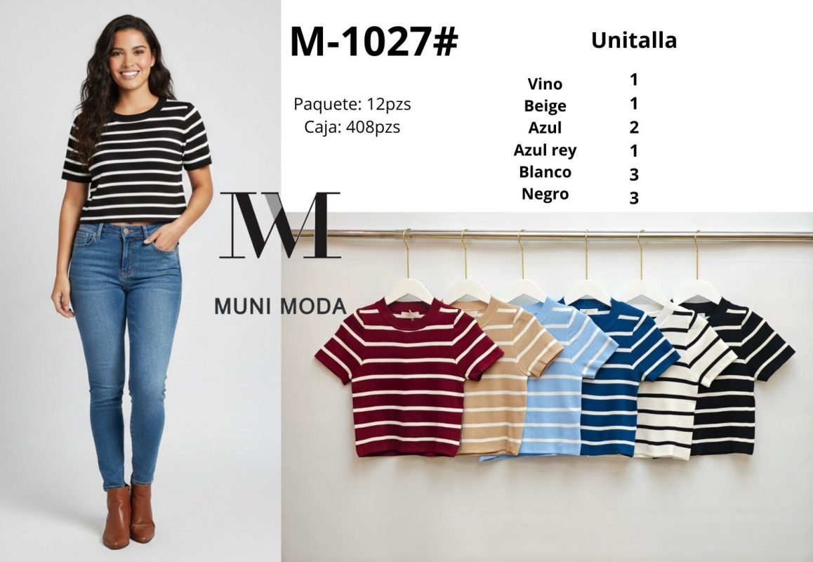 Crop Top a Rayas-M-1027