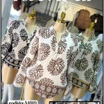 Blusa con estampado floral-A1819 - 2