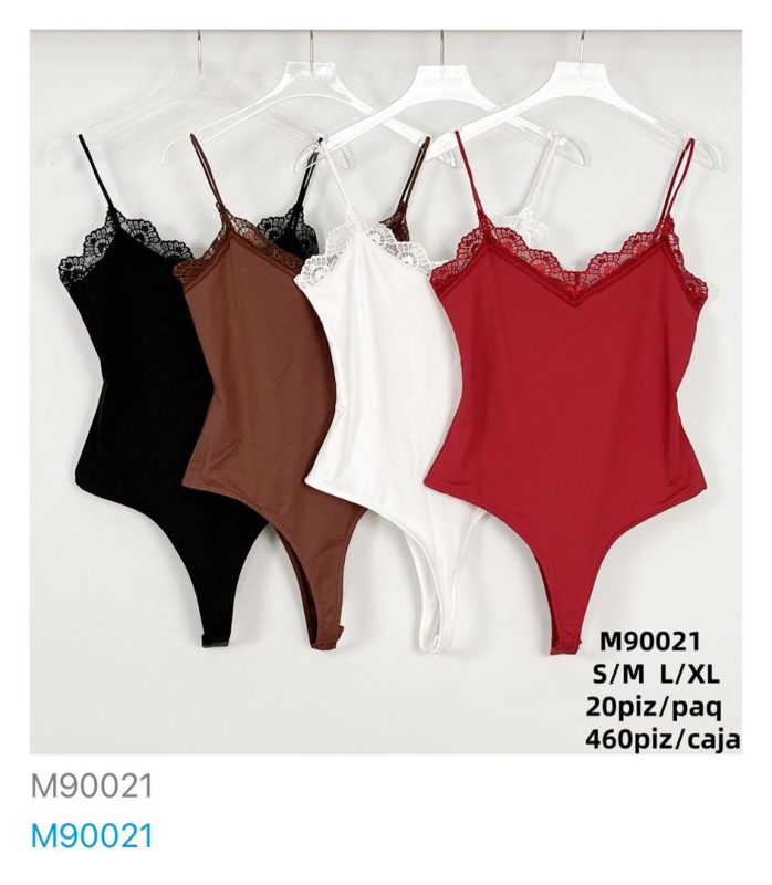 Body con encaje para mujer-M90021
