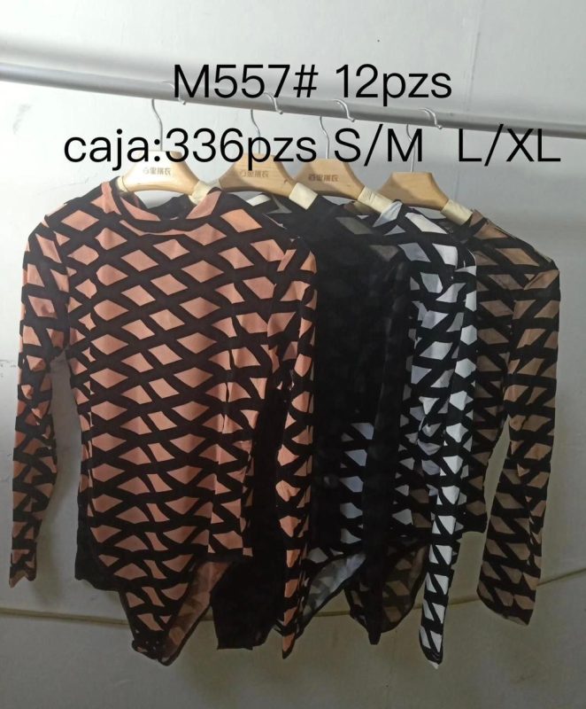 Bodys de manga larga con diseño-M-557