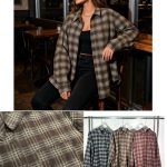 Camisa a cuadros con brillo-Q028 - 3