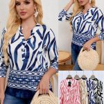 Blusa con estampado-A1818 - 1