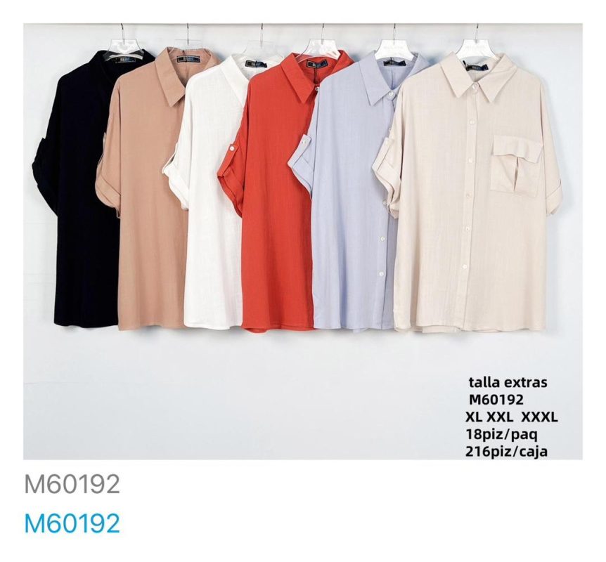 Camisa manga corta con bolsillo-M60192