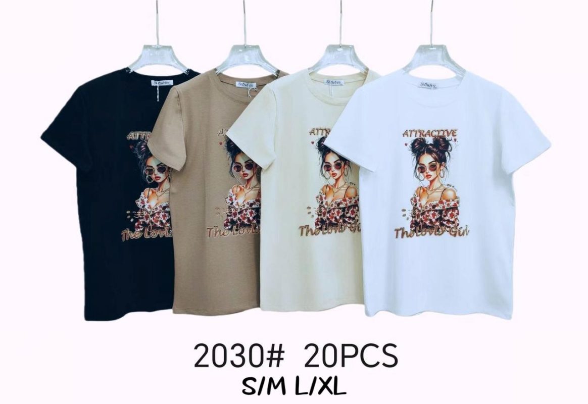 Camiseta con diseño de chica atractiva-2030