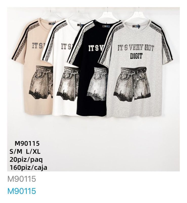 Camiseta con estampado de shorts-M90115