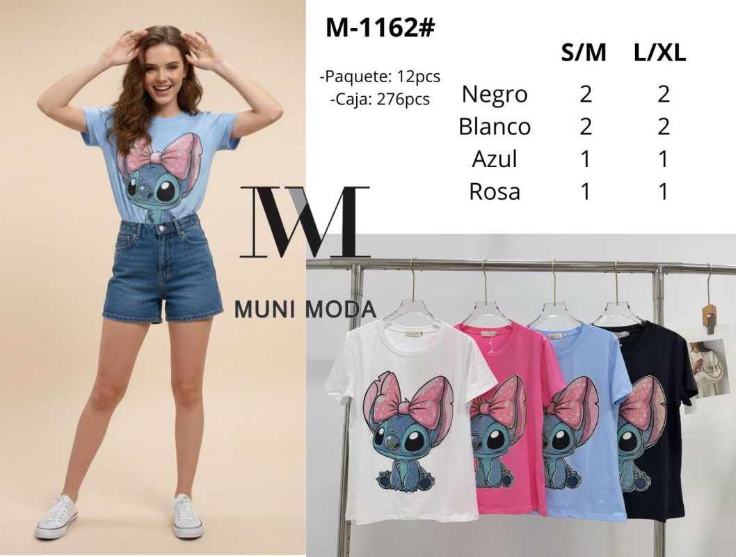 Camiseta con estampado de Stitch-M-1162