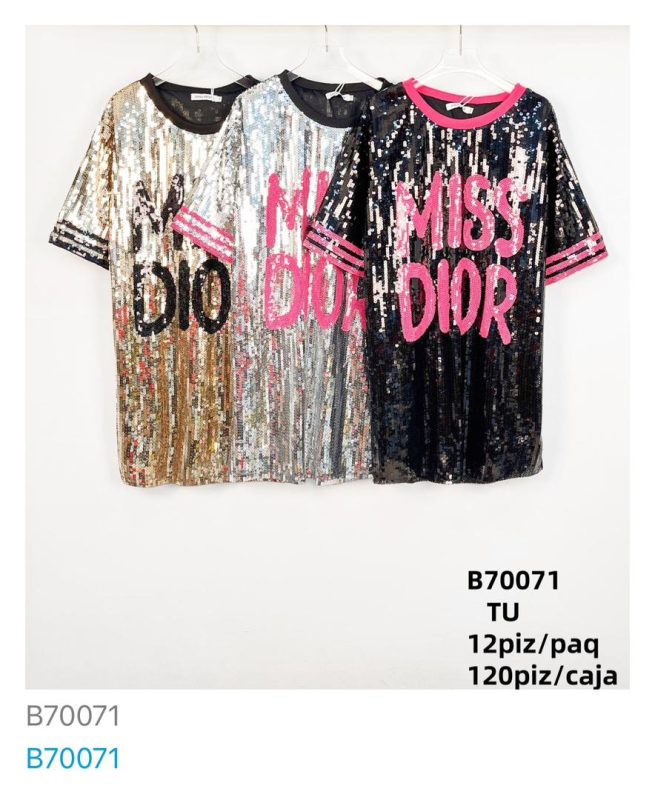 Camiseta con lentejuelas-B70071