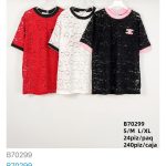 Camiseta de encaje con ribete-B70299 - 2