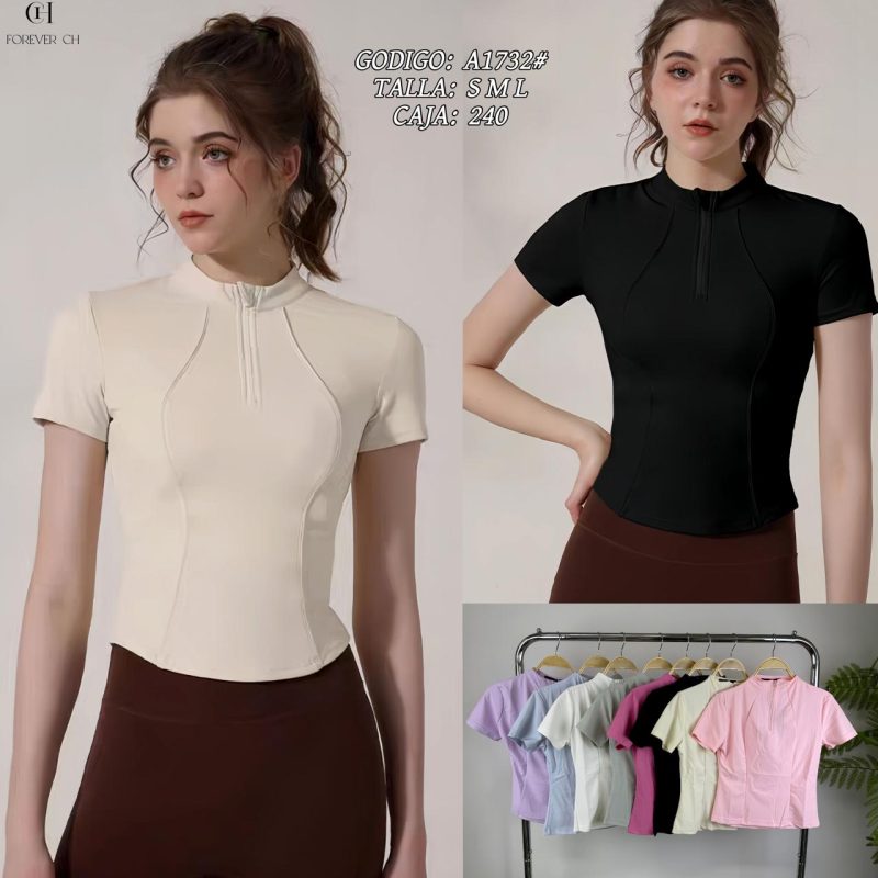 Camiseta Deportiva con Cierre-A1732