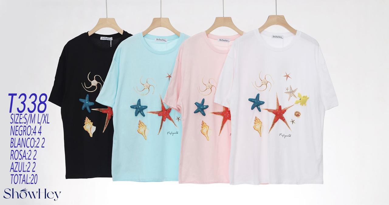 Camiseta estampada unisex-T338