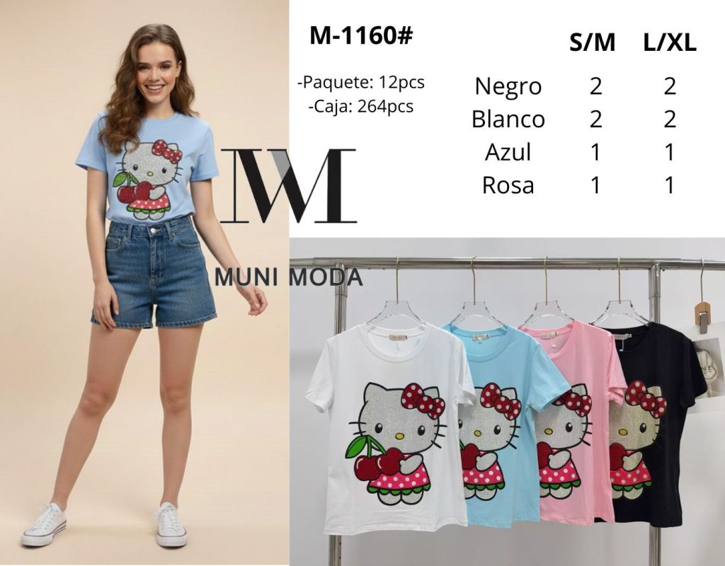 Camiseta Hello Kitty Cerezas-M-1160