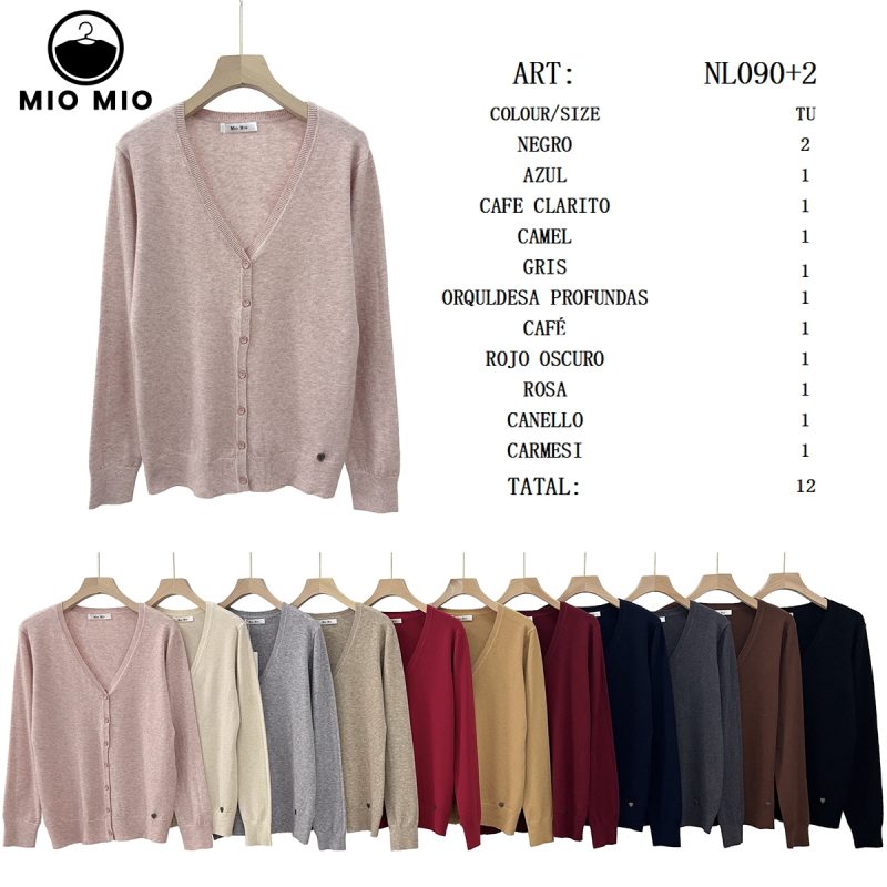 Cárdigan de punto con botones-NL090+2