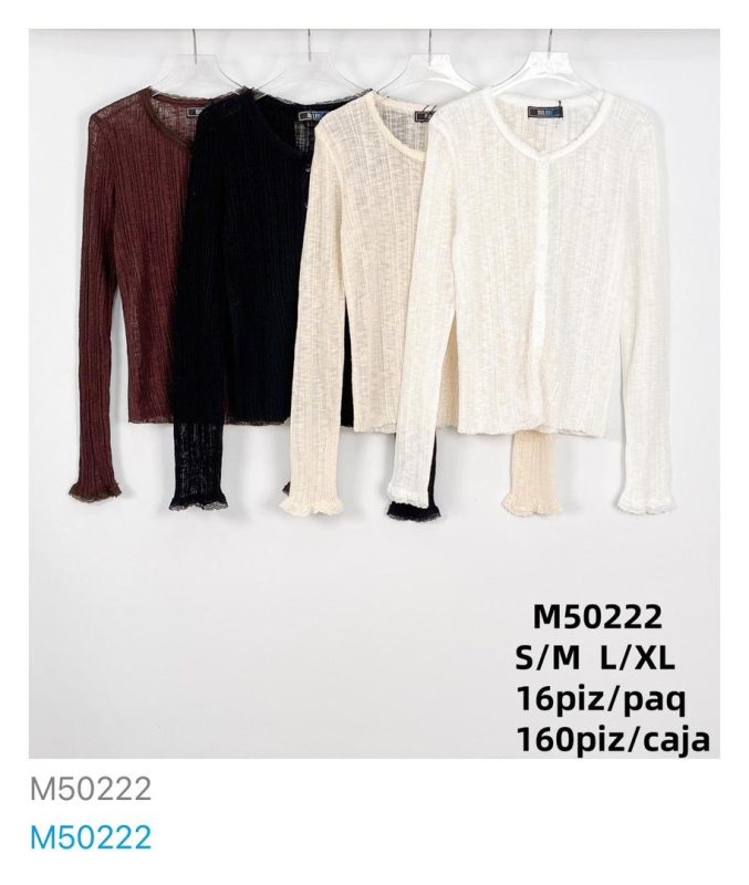 Cardigan tejido con detalles-M50222