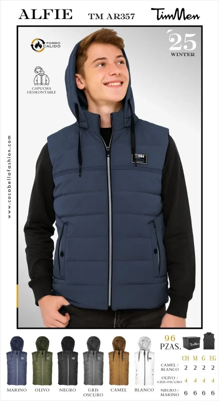 Chaleco Acolchado con Capucha Alfie-TM-AR357