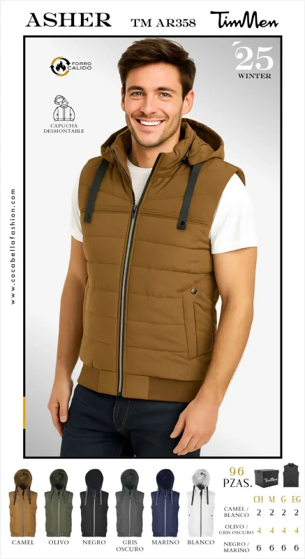 Chaleco acolchado con capucha Asher-TM-AR358