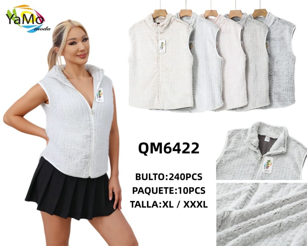 Chaleco afelpado con cierre-QM6422