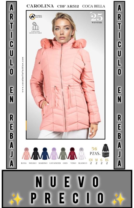 Chamarra Acolchada con Capucha Desmontable-CBF-AR512