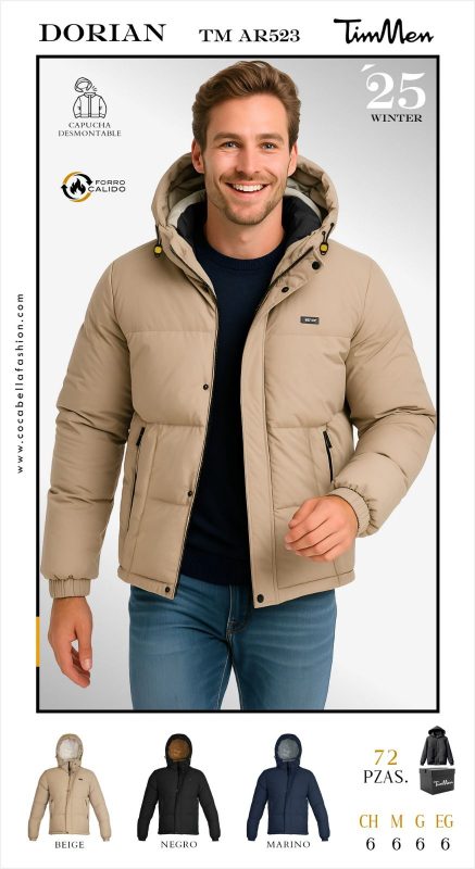 Chamarra Acolchada con Capucha Dorian-TM AR523