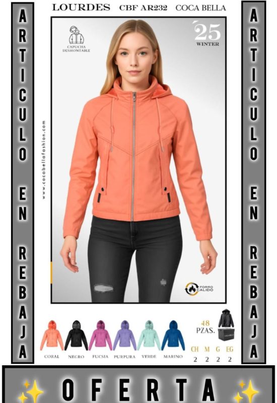 Chamarra con Capucha Desmontable Lourdes-CBF-AR232