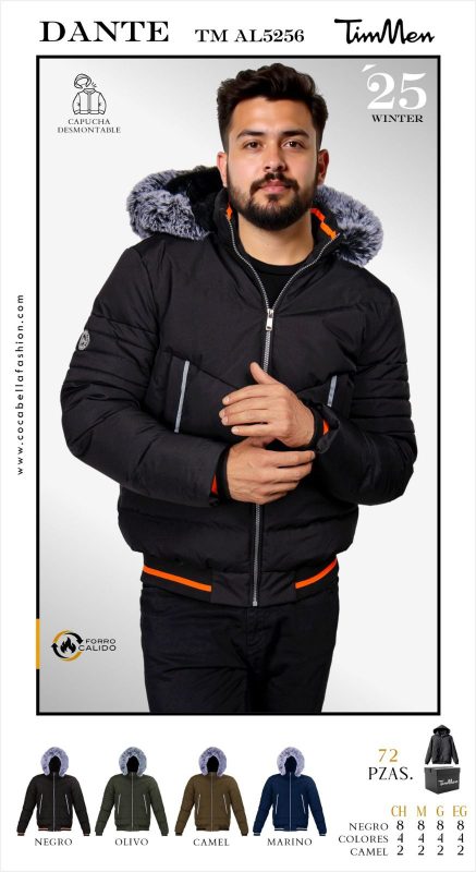 Chamarra Invierno con capucha desmontable Dante-TM-AL5256