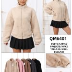 Chamarra de Borrega con Cierre-QM6401 - 2