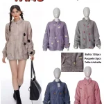 Chamarra de borrega con diseño-QT6043 - 1