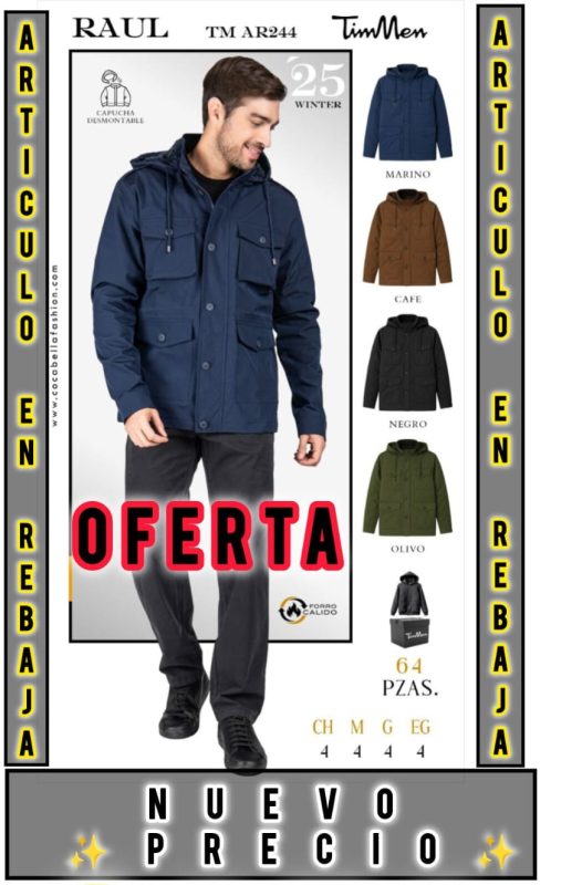 Chamarra tipo parka para hombre Raul-TM-AR244