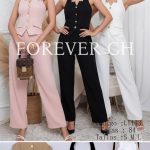 Conjunto chaleco y pantalón mujer-L1163 - 2