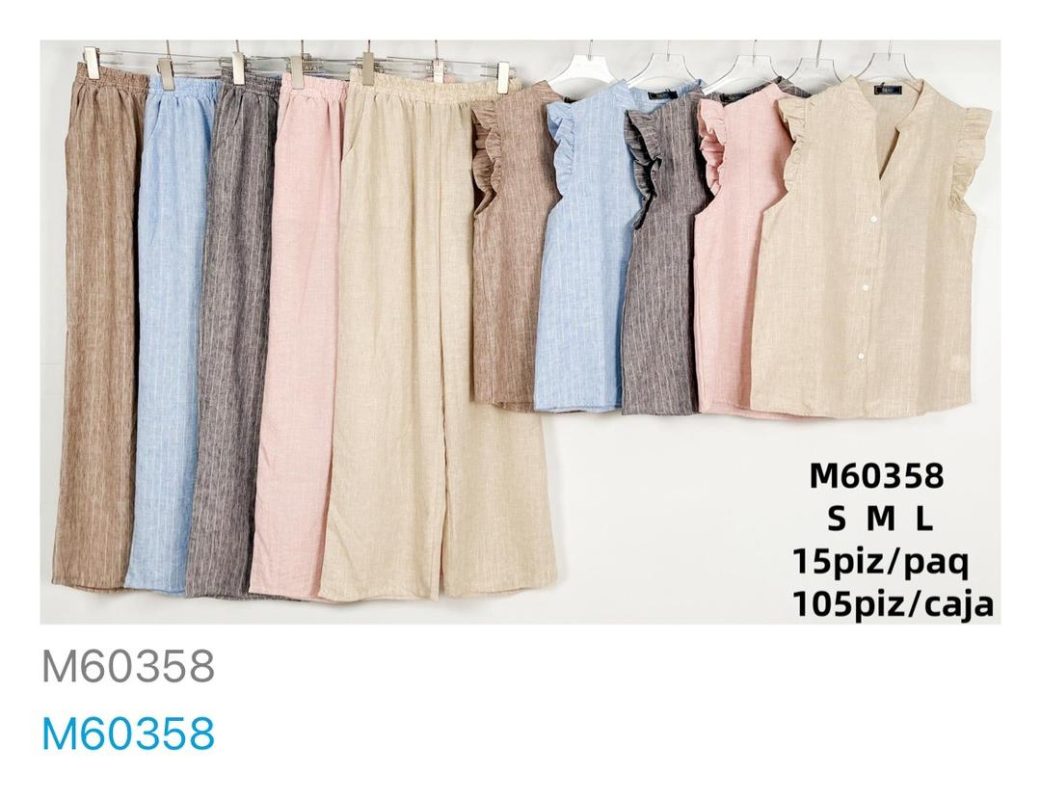 Conjunto de blusa y pantalón-M60358