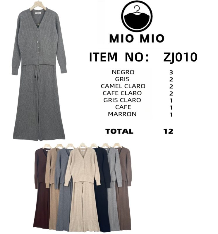 Conjunto de cárdigan y pantalón-ZJ010
