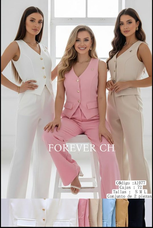 Conjunto de dos piezas con chaleco-A1977