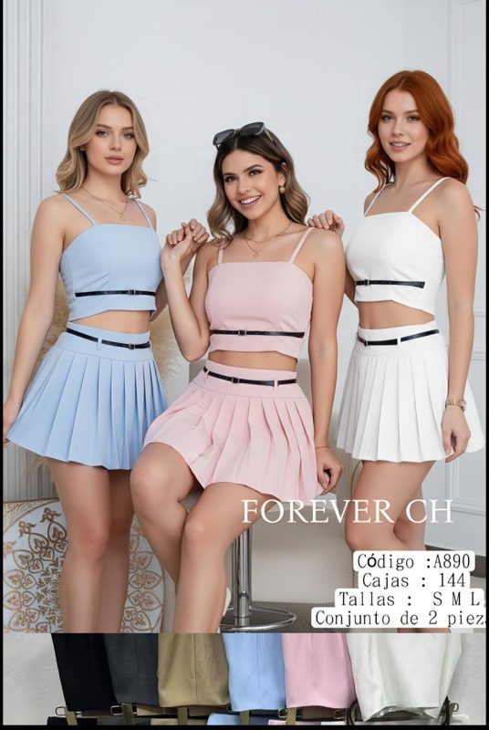 Conjunto de falda y top-A890