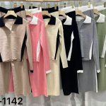 Conjunto de dos piezas con cuello tipo polo-M-1142 - 1