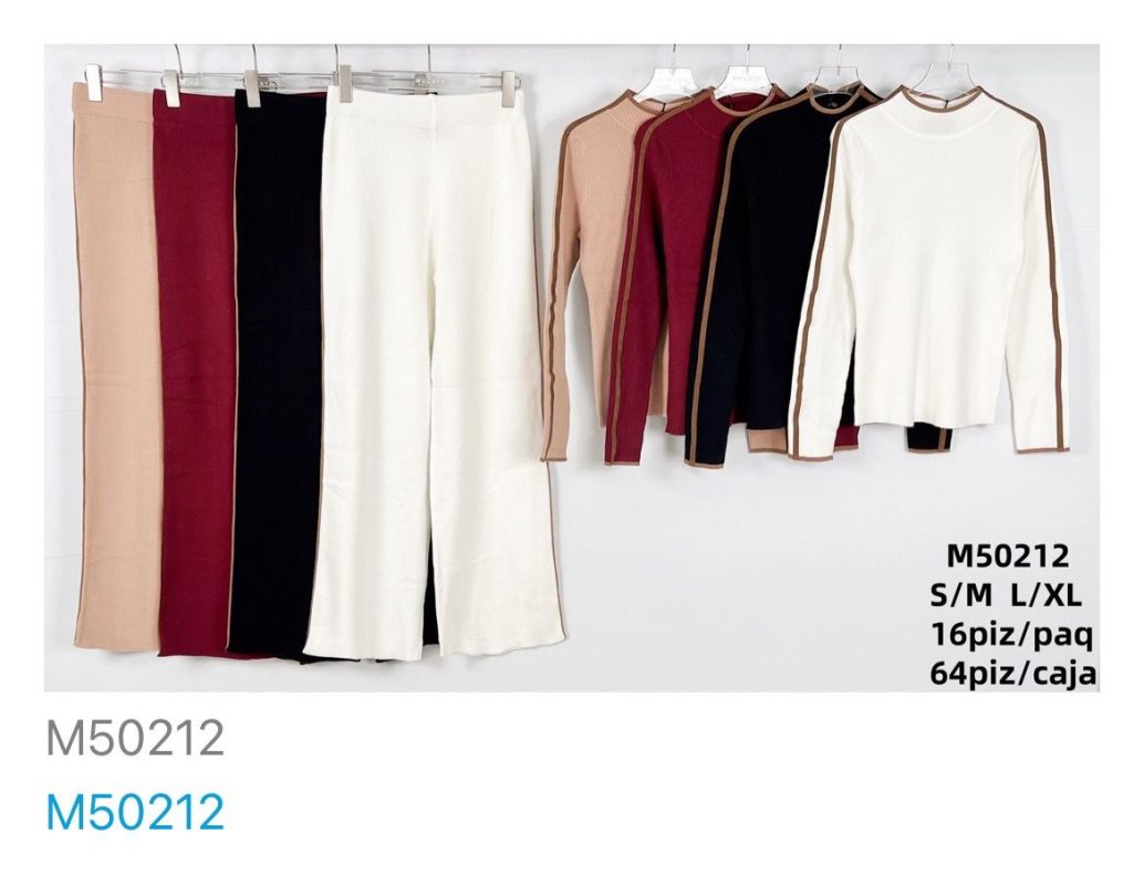 Conjunto de pantalón y blusa de punto-M50212